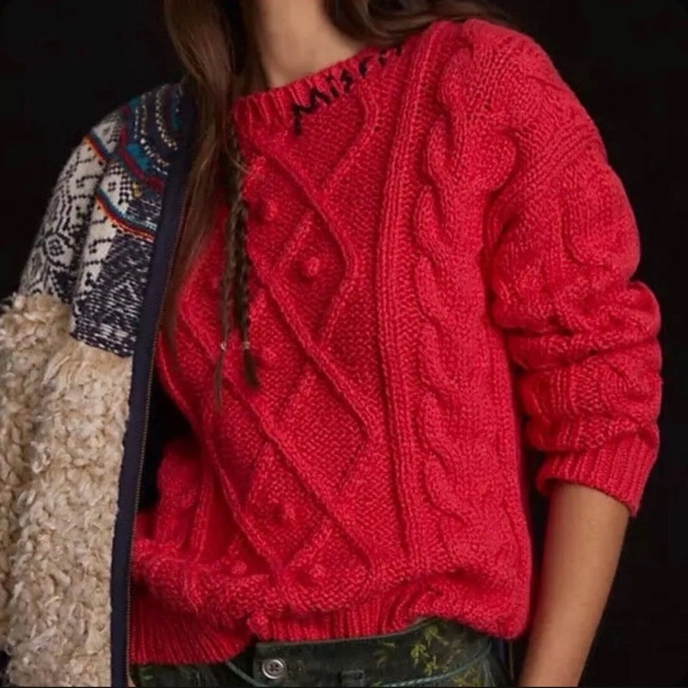 NEW MOTHER The Jumper Misfit Cable Knit Sweater - Picture 2 of 15